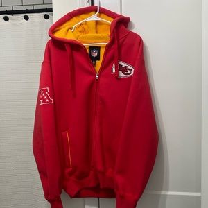Kansas City Chiefs Fleece Zip-up Hoodie, M